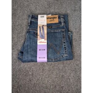 NEW WRANGLER Men's 30x30 Blue Regular Fit Jeans Free To Stretch